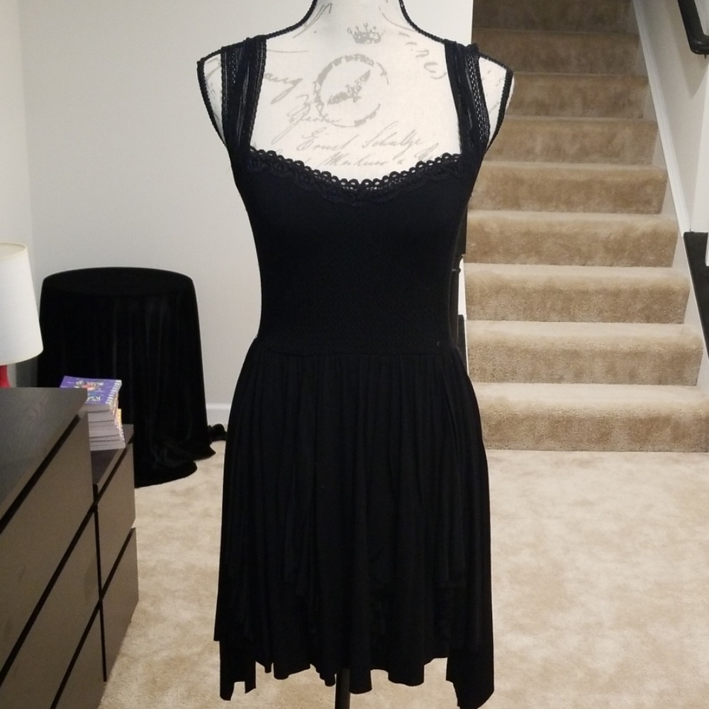 Free People Flare Black Dress